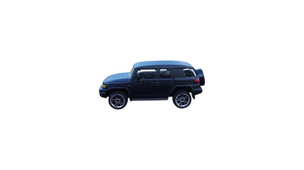 Black car isolated on white background with clipping path.