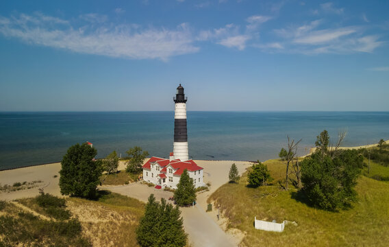 Historic Big Sable point light house near Ludington, Michigan