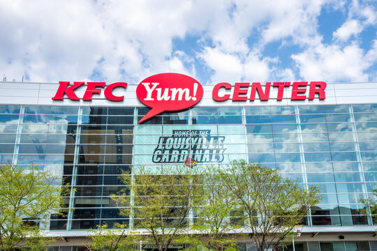 Louisville, KY - Sept. 11, 2021: The KFC Yum! Center Is The Home Of The Louisville Cardinals Men's And Women's Basketball Teams From The University Of Louisville.