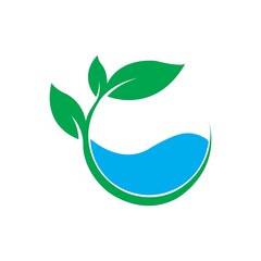 Water drop illustration Logo template vector design