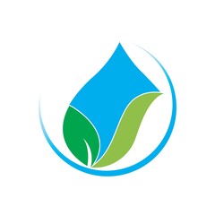 Water drop illustration Logo template vector design