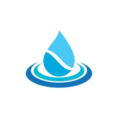 Water drop illustration Logo template vector design