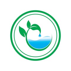 Water drop illustration Logo template vector design