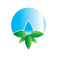 Water drop illustration Logo template vector design