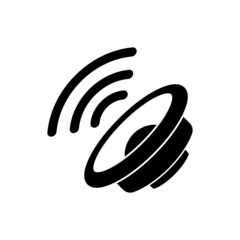 Speaker icon in trendy flat design