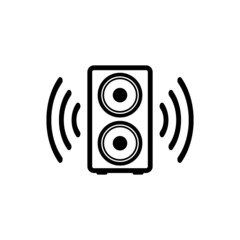 Speaker icon in trendy flat design