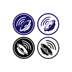 Speaker icon in trendy flat design