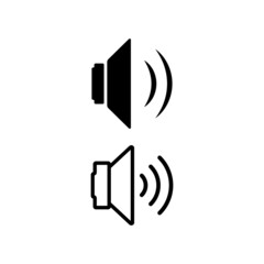 Speaker icon in trendy flat design