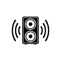 Speaker icon in trendy flat design