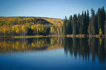 Still lake in fall