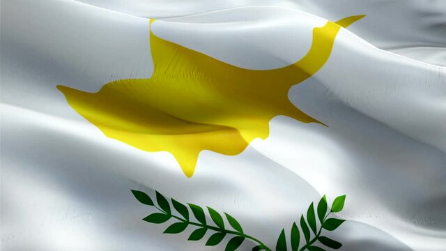 Cypriot flag. 3d Cyprus sign waving video. Flag of Cyprus holiday loop animation. Cypriot flag silk HD resolution Background. Cyprus flag Closeup 1080p HD video for Independence Day,Victory 