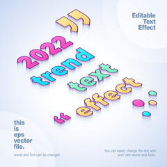 2022 Trend Colorful Editable Text Effect.