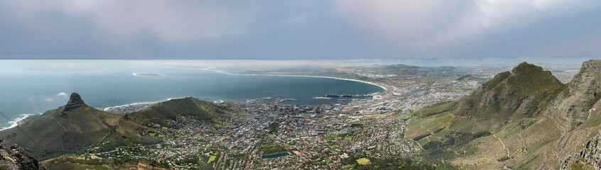 Panoramic View of Cape Town from the Top of Table Mountain