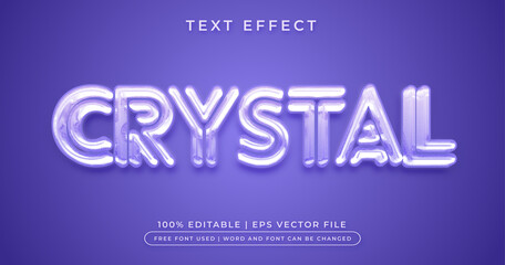 Crystal text, 3d texture editable text effect style