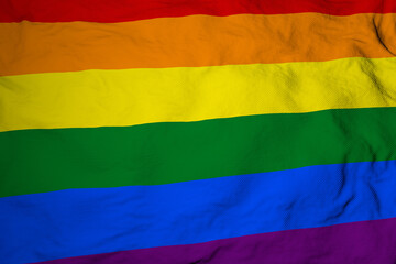 Pride flag in 3D rendering