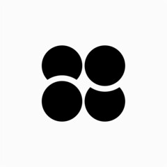 dot circle 4 logo vector image