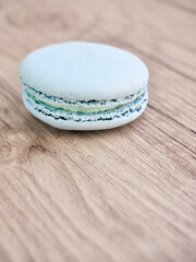 파란색 마카롱 배경, 음식, 간식