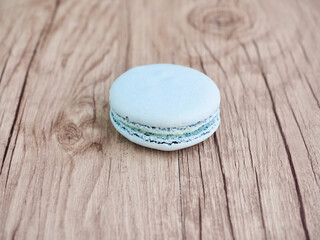 파란색 마카롱 배경, 음식, 간식
