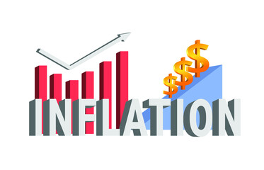 Vector illustration of economical inflation concept