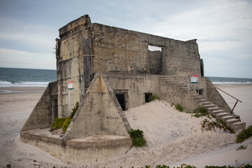 Ruined World War 2 bunker on Bribie Island