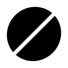 Round pill icon. Black silhouette. Health care. Pharmacology concept. Medicine backdrop. Vector illustration. Stock image. 