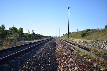 Obraz na płótnie Canvas railway in the countryside