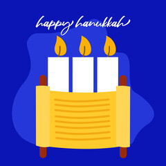 Illustration vector happy hanukkah festival of Ordination