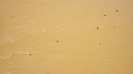 【グラフィック素材】ベージュ色の砂浜と波打ち際を流れる透明な海水