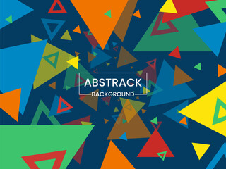 Colorful geometric abstrack background with triangle shape pattern eps vector file