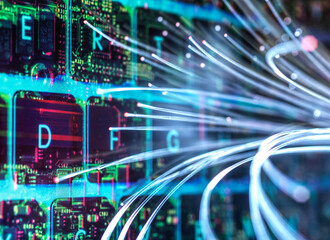 Fiber optic data, digital composite