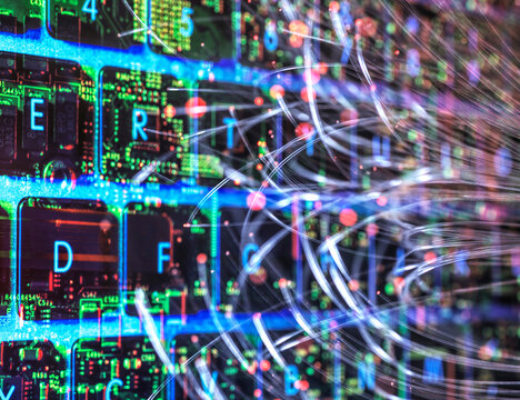 Fiber optic data, digital composite