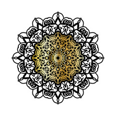 Vector round abstract circle. Luxury Mandala style.