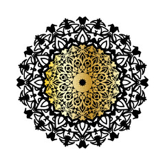 Vector round abstract circle. Luxury Mandala style.