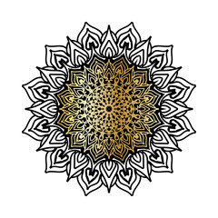 Vector round abstract circle. Luxury Mandala style.