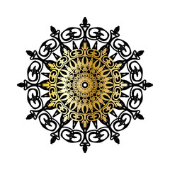 Vector round abstract circle. Luxury Mandala style.