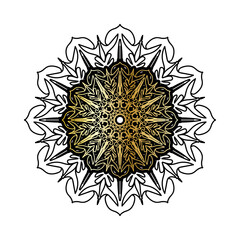 Vector round abstract circle. Luxury Mandala style.