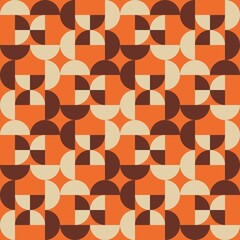 Rounded abstract seamless pattern - accent for any surfaces.