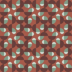 Rounded abstract seamless pattern - accent for any surfaces.
