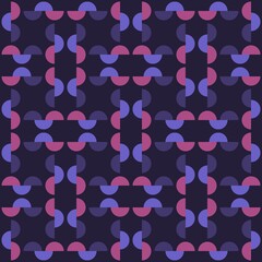 Rounded abstract seamless pattern - accent for any surfaces.