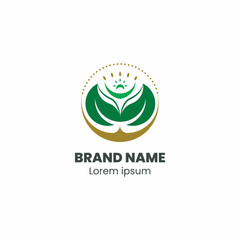 With a natural green tone, this logo is unique and memorable.