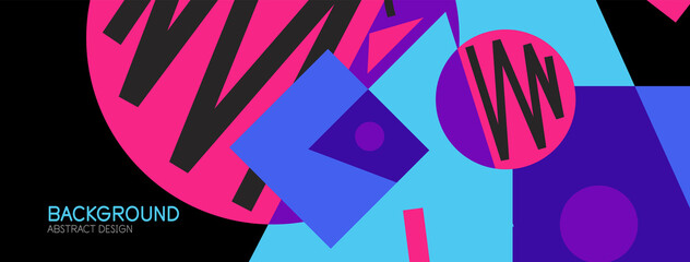 Abstract background with blocks, lines, geometric shapes. Techno or business concept for wallpaper, banner, background, landing page