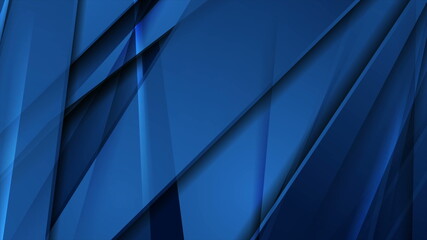 Blue glossy stripes abstract tech corporate background