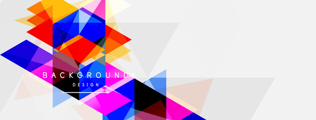 Mosaic triangles geometric background. Techno or business concept, pattern for wallpaper, banner, background, landing page