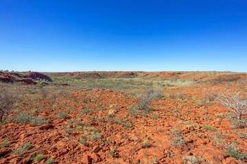 Iron ore Country in the Pilbara region of Western Australia.