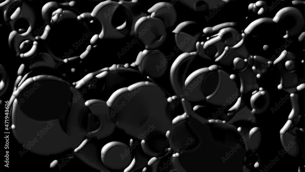 Poster soft 3d render textures with varying gradients and geometric shapes. liquid metal spreading on mercu