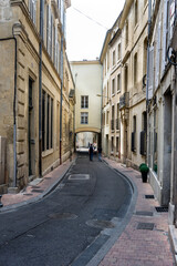Fototapeta na wymiar Narrow road in Avignon, France.