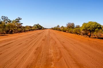 Road to Bourke in outback Australia.