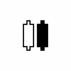 candlestick icon, candlestick vector sign symbol