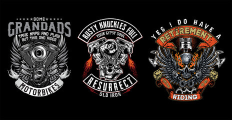 Vintage Motorcycle T-shirt Design bundle © gopalchandro