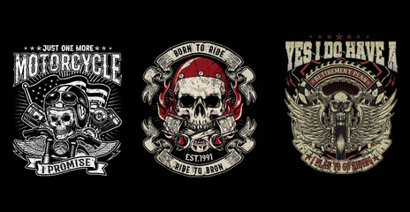 Vintage Motorcycle T-shirt Design bundle © gopalchandro
